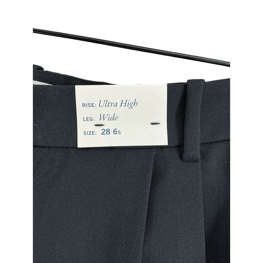 Abercrombie & Fitch Ultra High Black Pleated Wide LegDress Pants Women 6S NWT - Picture 3 of 10